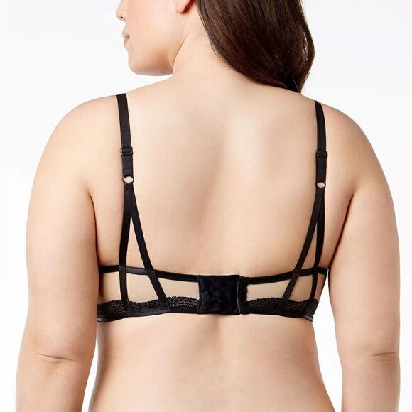 MAIDENFORM Soft Stretch Push Up Plunging Neckline Underwire Bra 36D Black - Picture 3 of 4